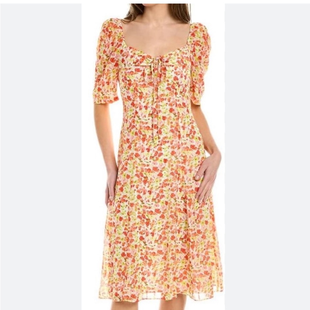NWOT $55 BCBG GENERATION Floral Puff Sleeve Dress
